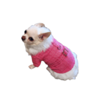 Pink Dazzle Faux Fur Trimmed Dog Coat
